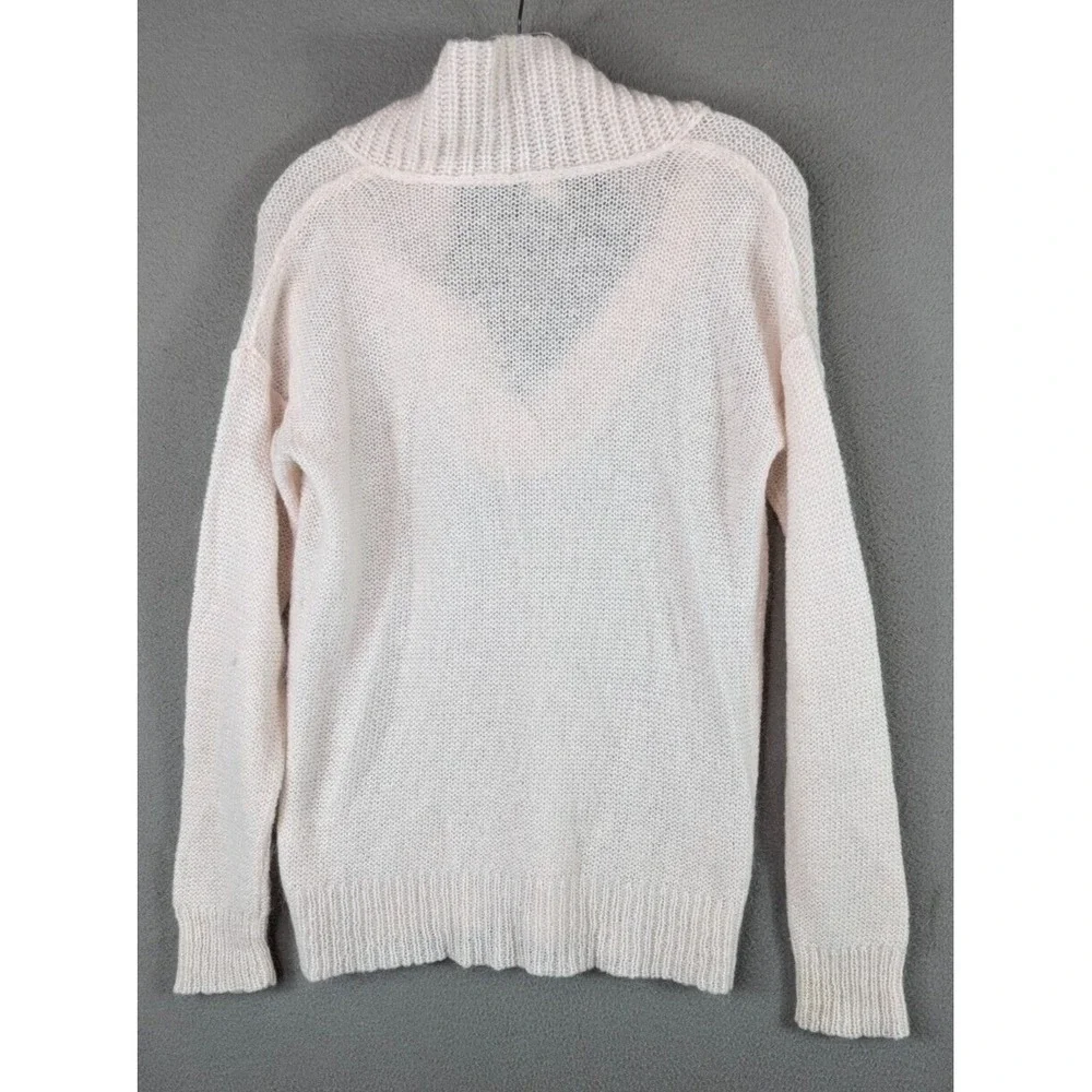 J.Crew Sweater Women Size S Mohair Wool Blend Shawl Collar Pullover Lightweight